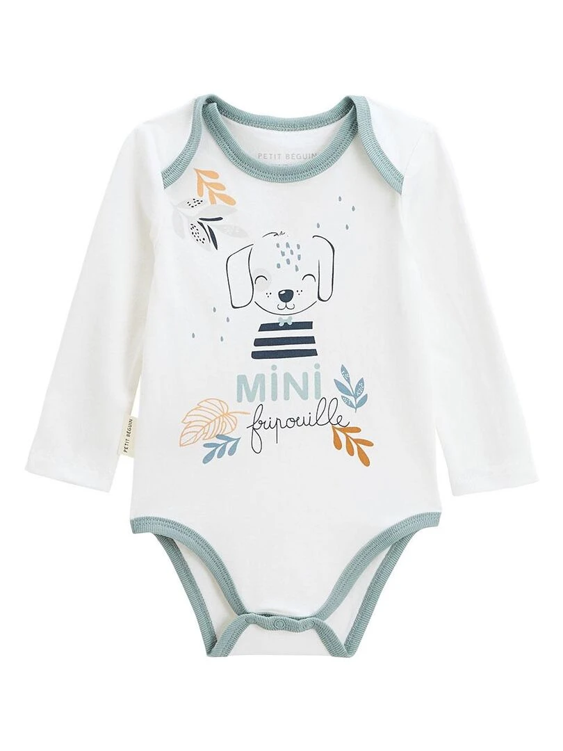Lot de 2 bodies bébé manches longues Scotty Ecru