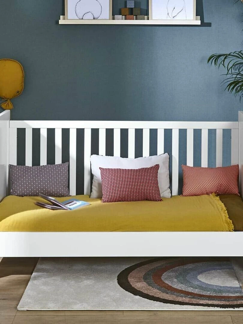 Pack lit bébé avec matelas Mona   AKITEN RETAIL   Blanc