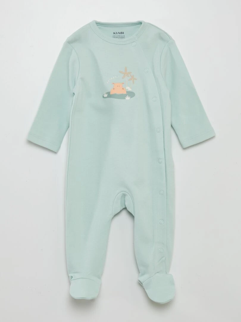 Lot de pyjama dors bien imprimée 2 pièces Bleu