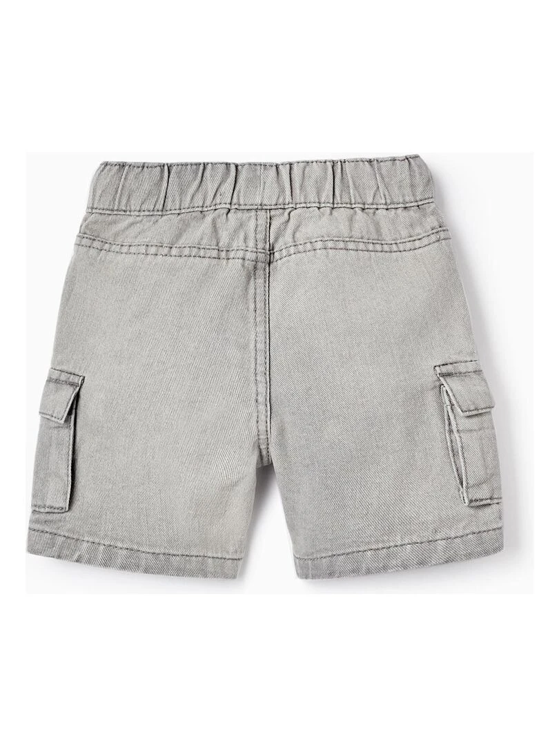 Shorts Cargo en Denim de Coton pour Bébé Garçon   Vert