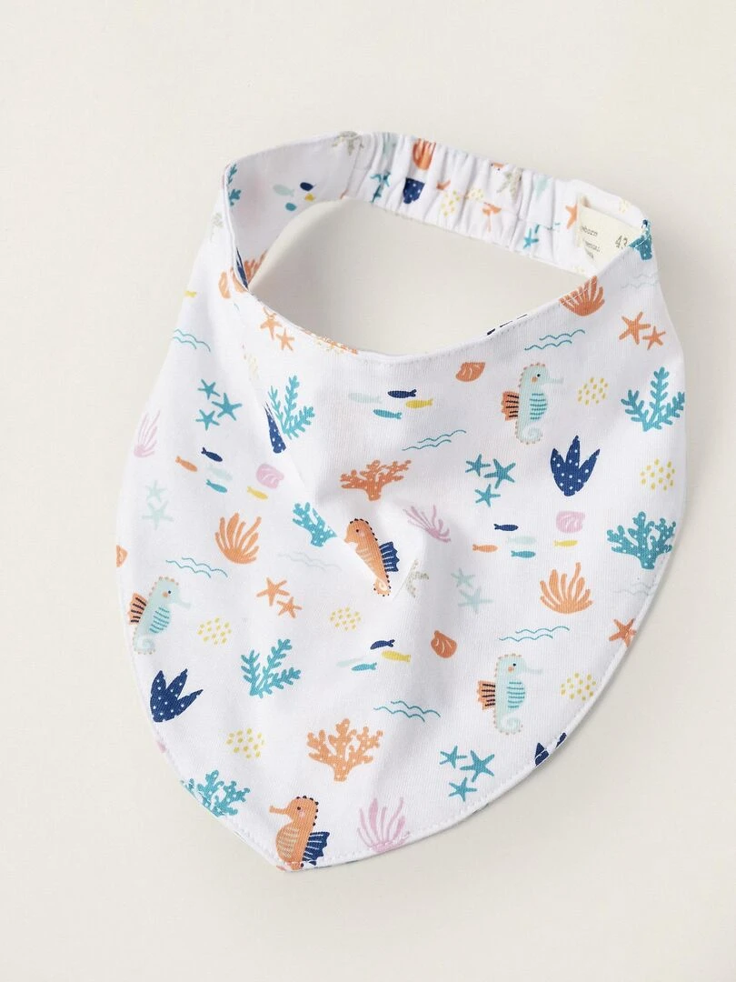 Foulard pour Cheveux + Robe en Coton pour Nouveau Né  NATURE TAKEOVER   Blanc