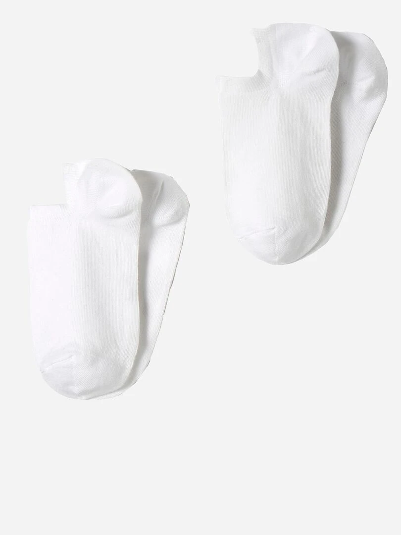 Lot de 2 paires de socquettes invisibles Damart Blanc
