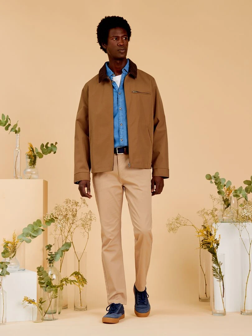 Chemise en denim toucher doux   Bleu