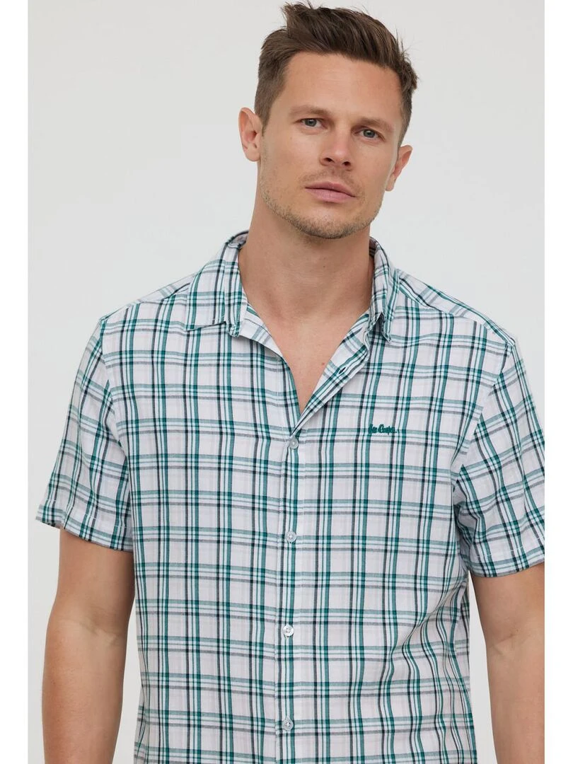 Lee Cooper   Chemise manches courtes coton relax DARO MC   Vert émeraude