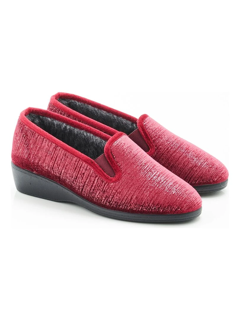 Pantoufles irisées Thermolactyl Damart Bordeaux
