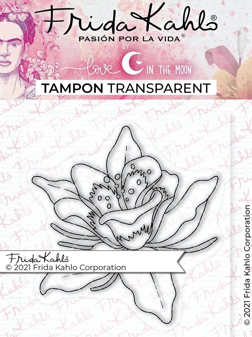 Tampon transparent Fleur exotique 1 9 5 x 6 5 cm N/A