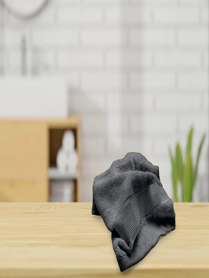 Serviette BAMBOU Anthracite gris anthracite