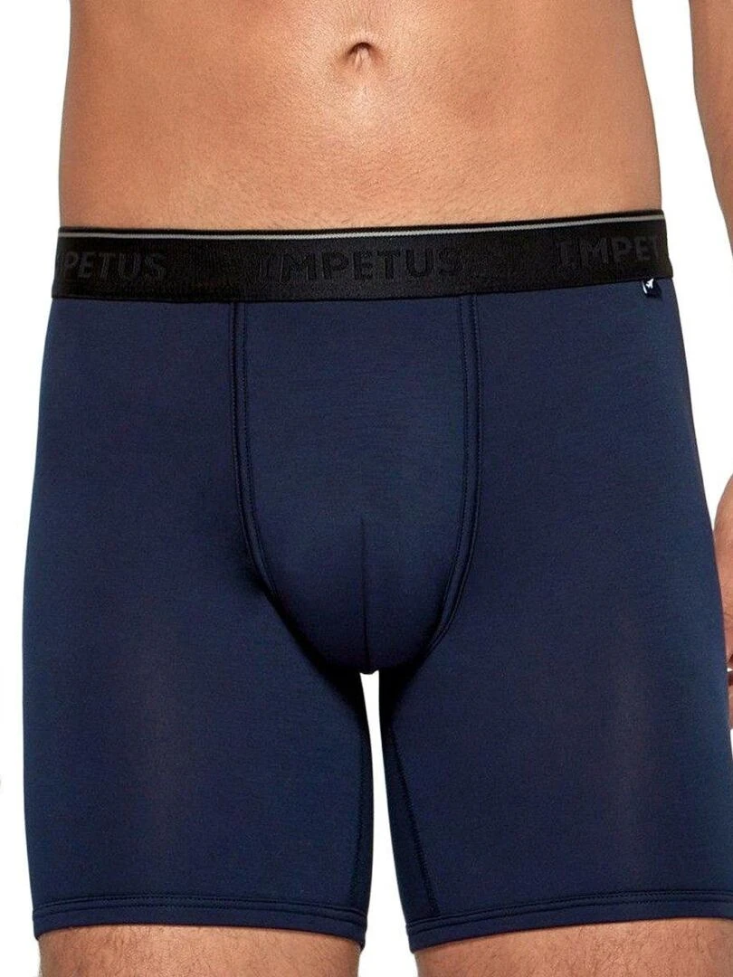 Boxer long en fibre lyocell Travel Bleu