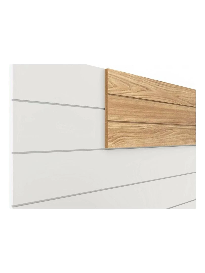 Tête de lit avec chevets Freeda   AKITEN RETAIL   Blanc Marron