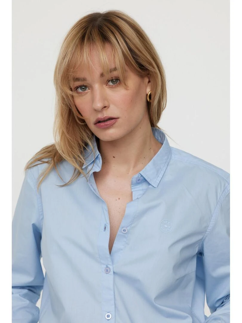 Lee Cooper   Chemise manches longues coton regular DAPA   Bleu gris