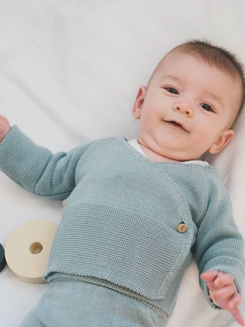 Brassière double maille en coton   Petits Chats   Vert