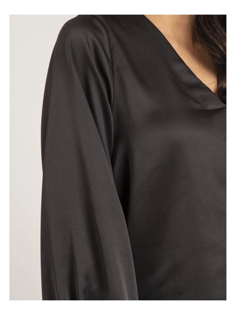 Blouse satin OXANIE   Noir