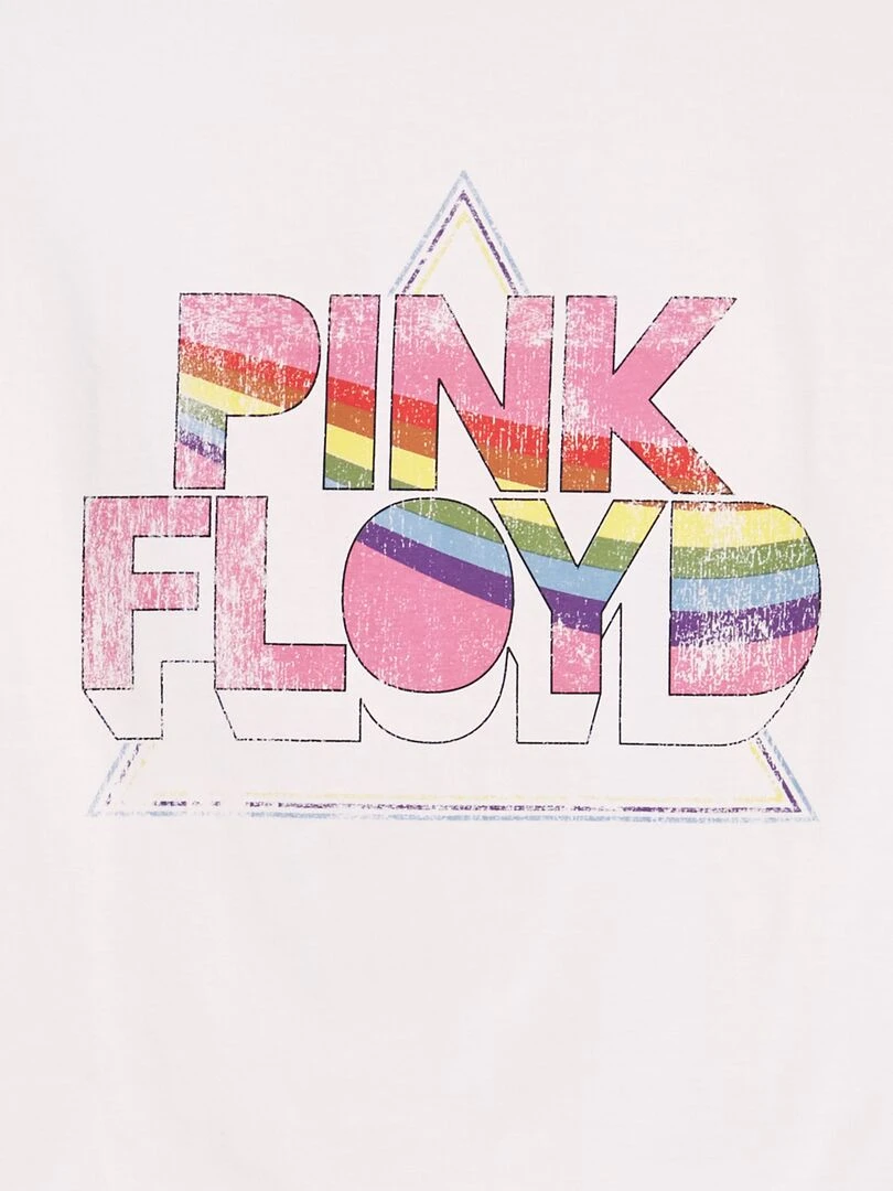 T shirt oversize 'Pink Floyd' blanc