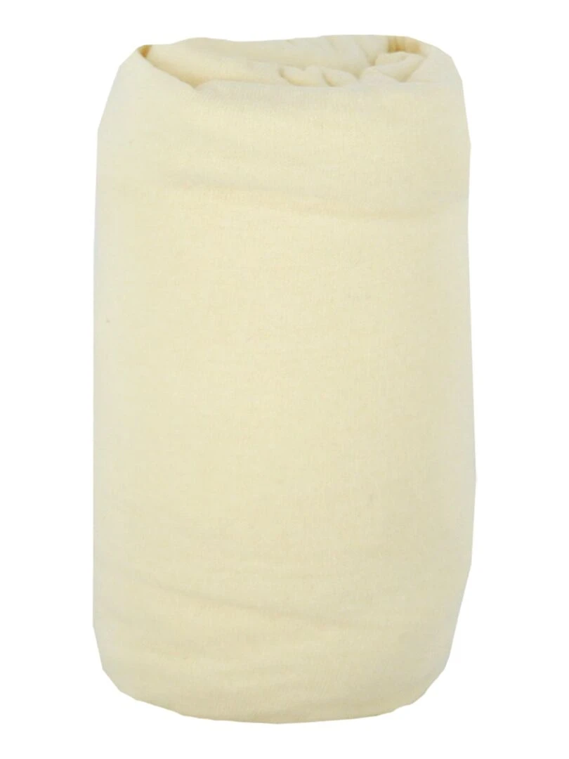 Drap housse uni 70x140 cm Écru Beige