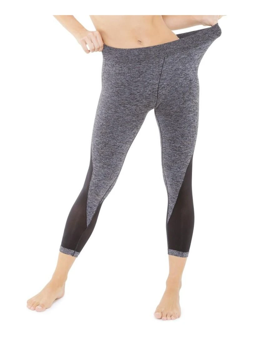 Leggings fitness 7/8 noir & gris Cellutex   Gris clair