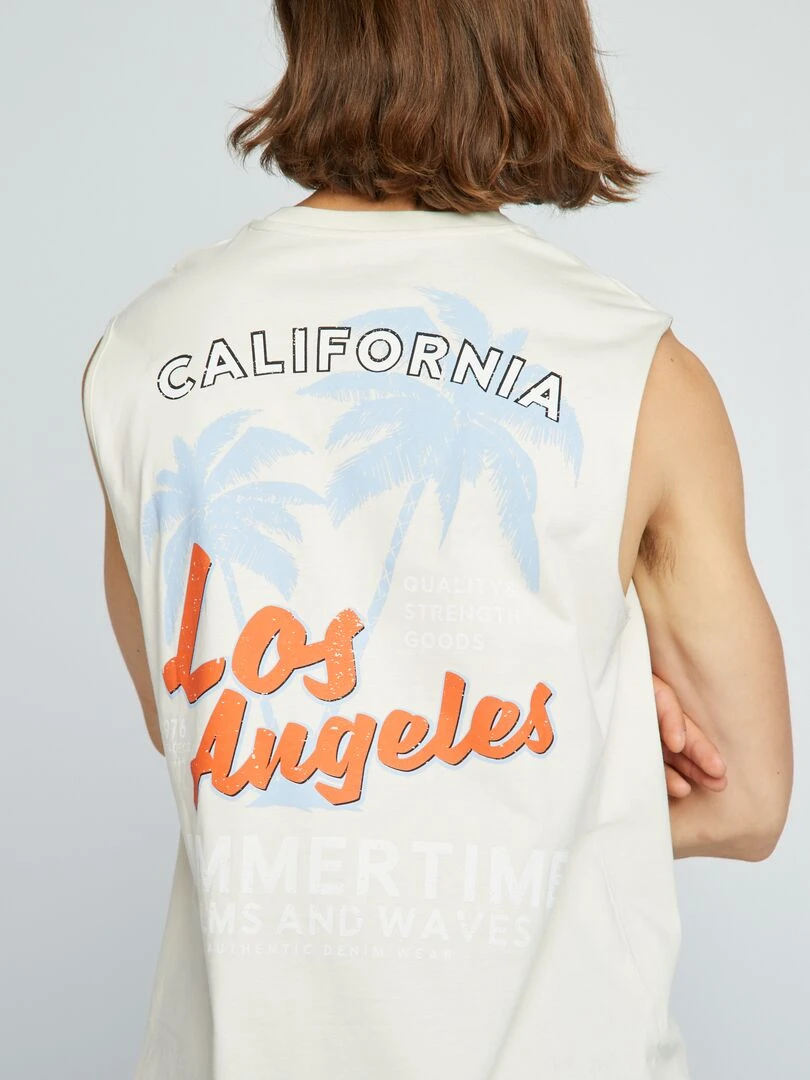 Débardeur large 'Los Angeles'   Beige