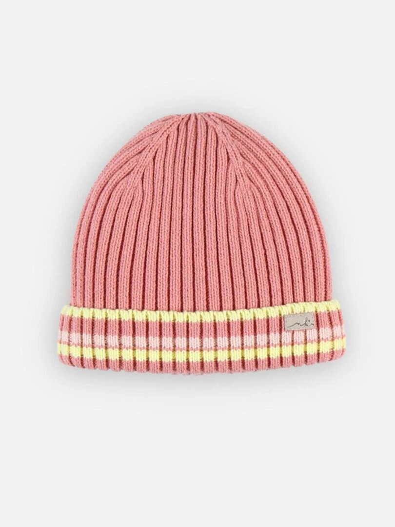 Bonnet tricot épais clair Noukie's Rose