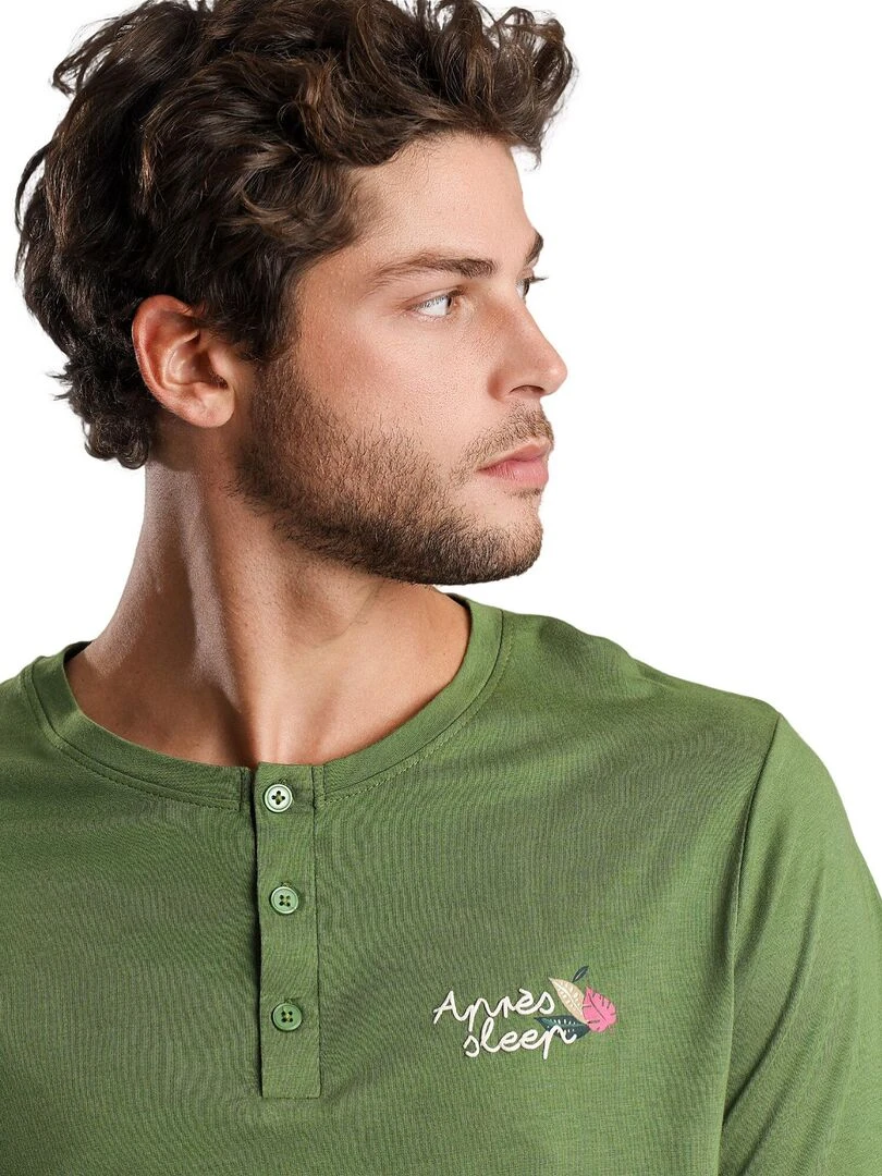 Pyjama short t shirt Apres Sleep   Vert