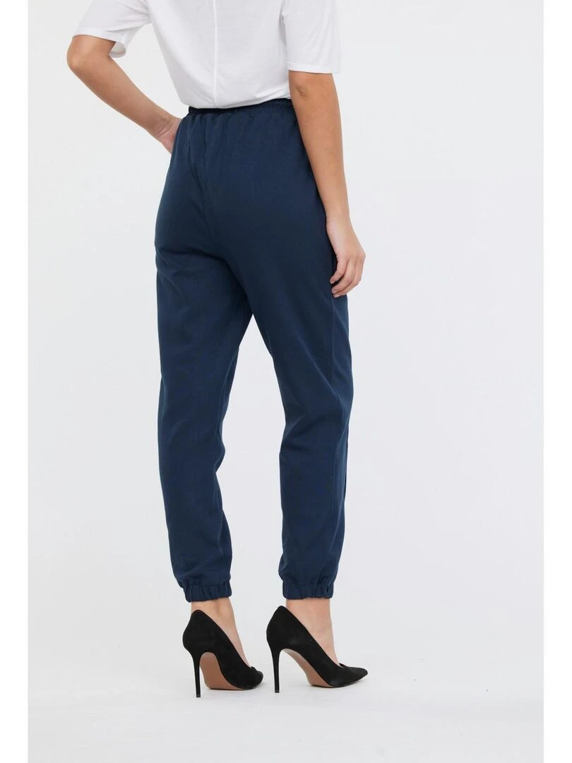 Lee Cooper   Pantalon coton chino slim fit NIMA   Bleu marine