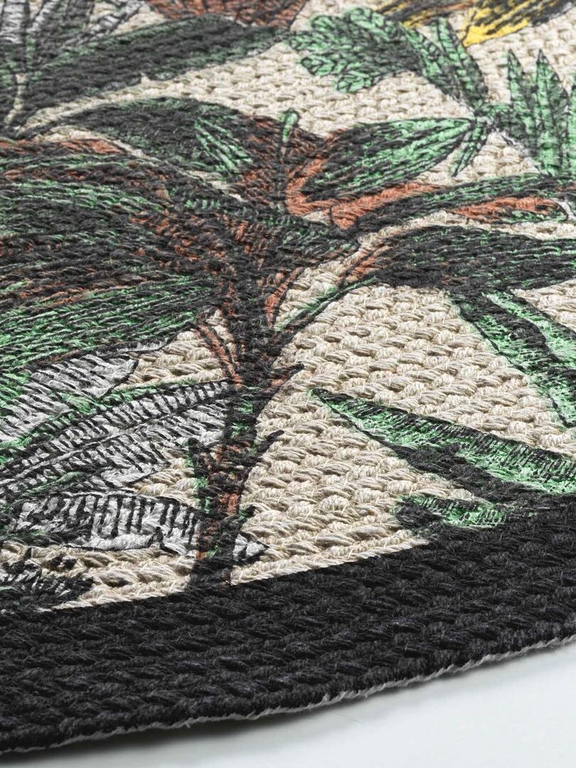 Tapis rond Balinesie Vert Vert