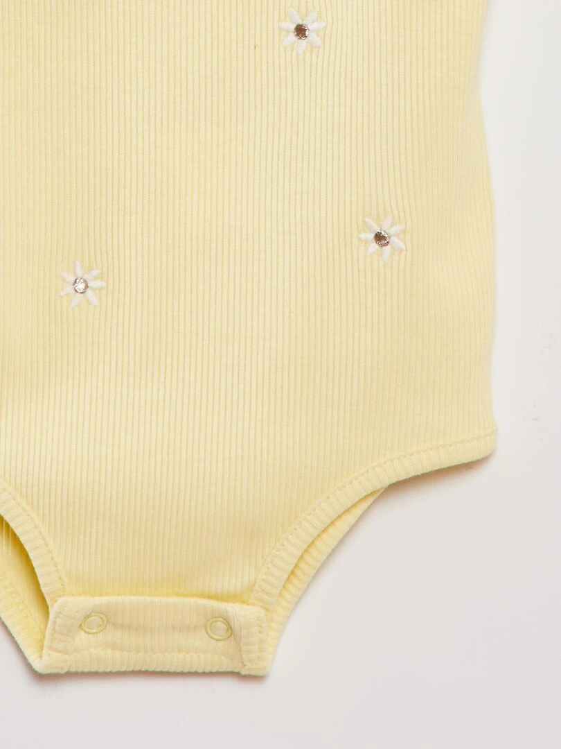 Body côtelé Jaune