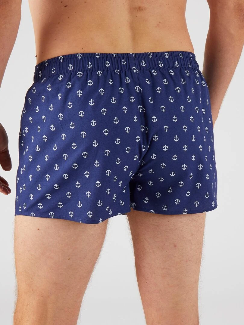 Lot de 3 caleçons ouverts pur coton   Damart   Bleu