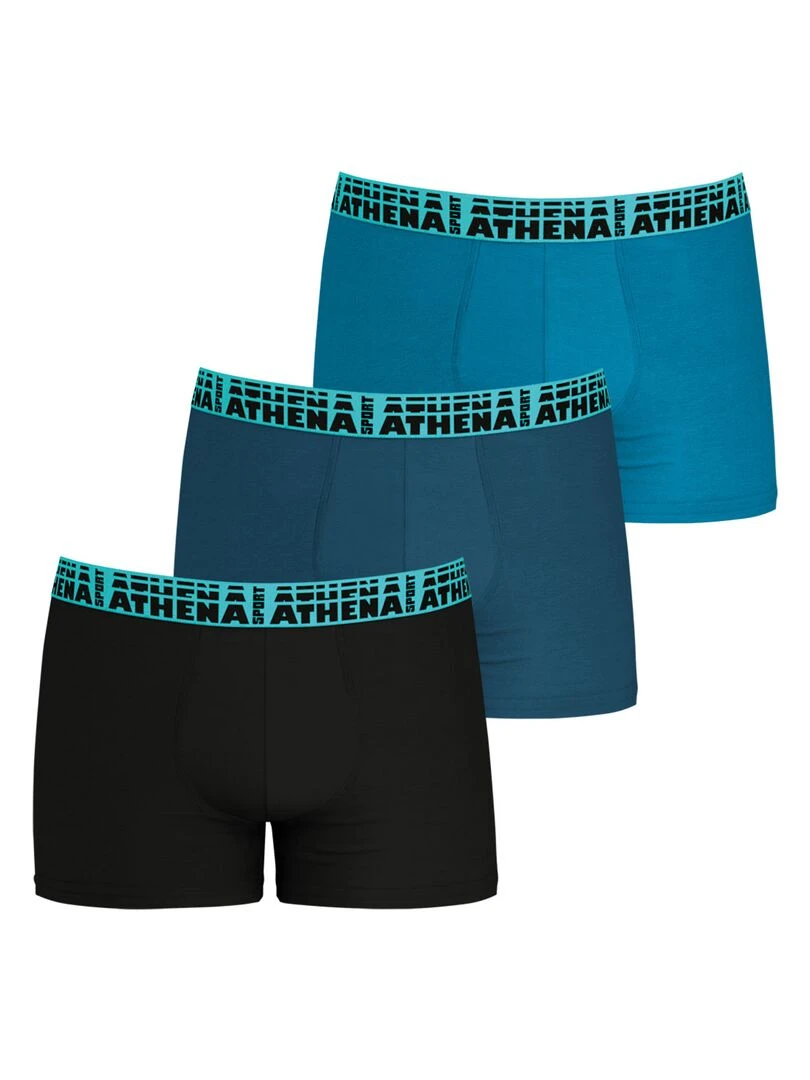 Lot de 3 boxers homme Easy Sport Bleu azur