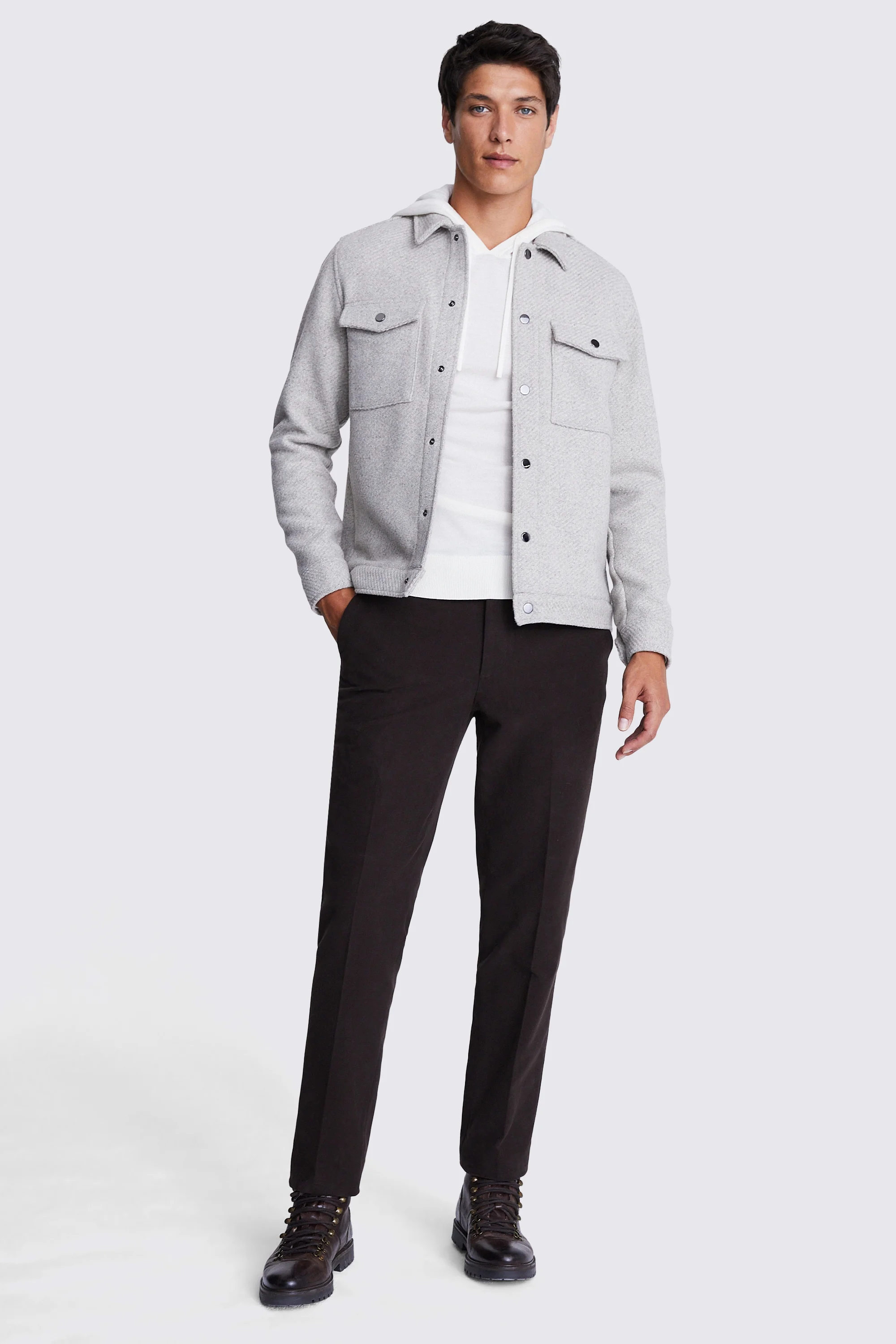 Light Grey Structured Shacket Buy Online at Moss