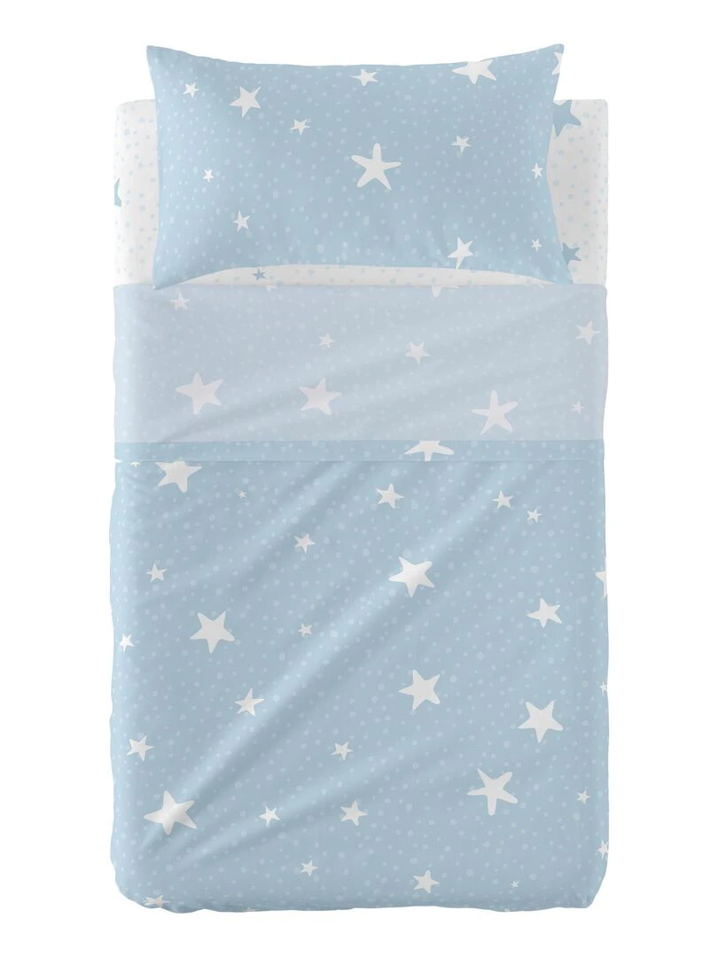 Parure de lit 2 pièces Little star Berceau "Happyfriday" Bleu