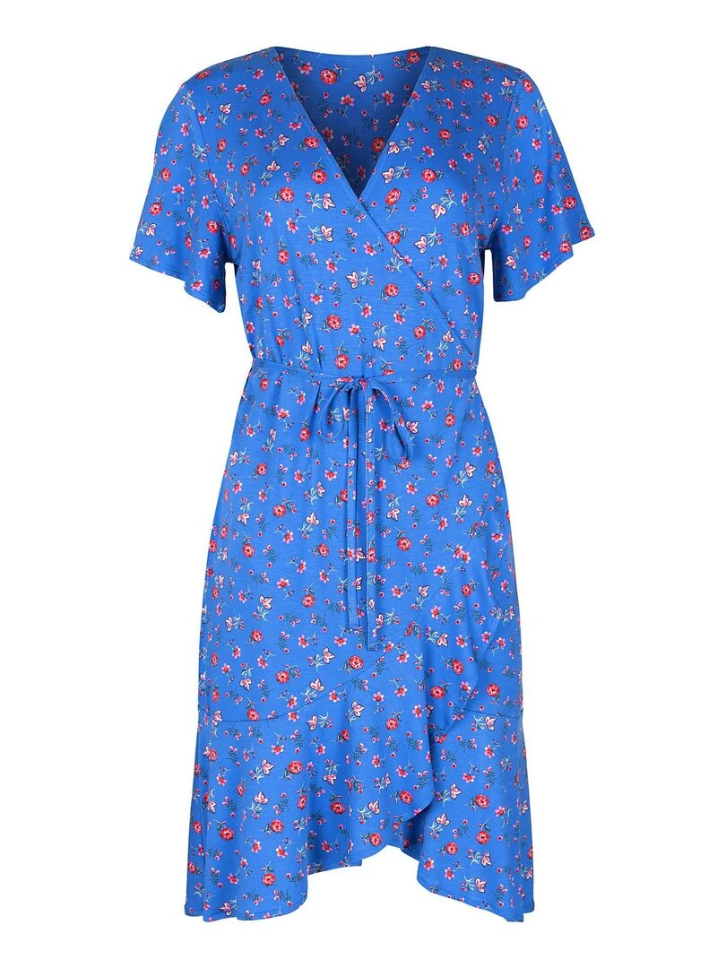 Robe estivale manches courtes Java   Bleu