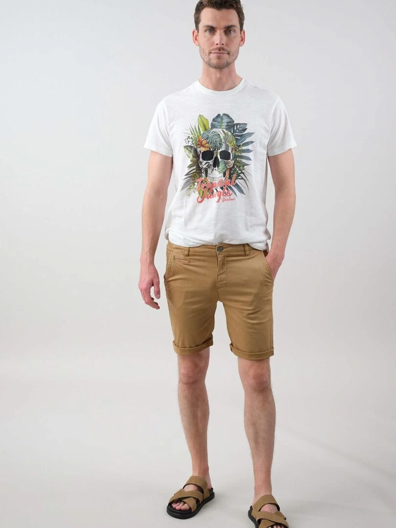 Bermuda pour homme avec poche à l'italienne 'Deeluxe' Marron cappuccino