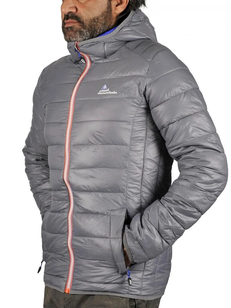 Doudoune fine à capuche homme CENSEODN   PEAK MOUNTAIN   Gris