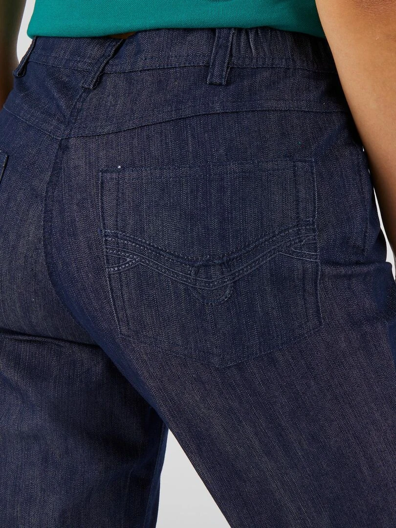 Pantacourt toile extensible Damart Bleu foncé