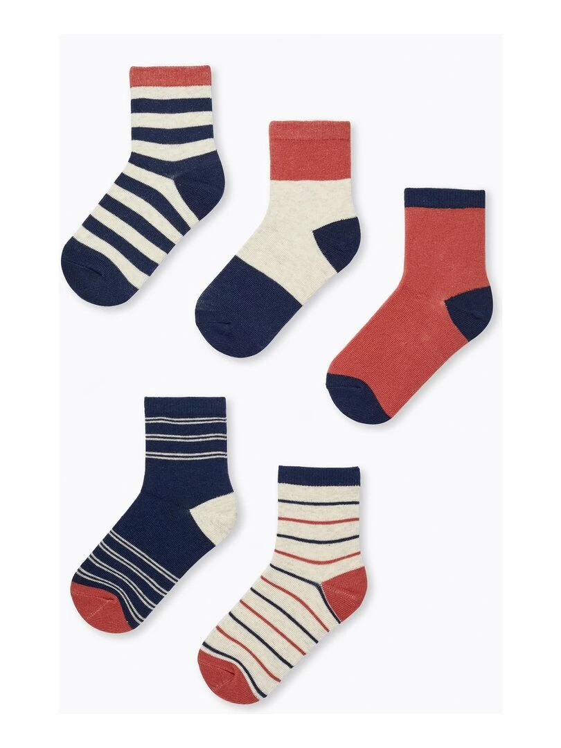 Pack 5 Paires de Chaussettes pour Garçon ATLANTIC COMPANY Multicolore