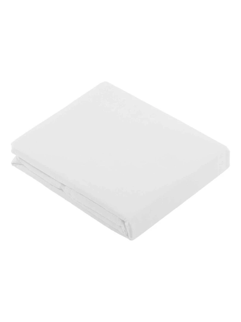 Drap recouvrement ton sur ton 240 x 310 cm blanc Blanc