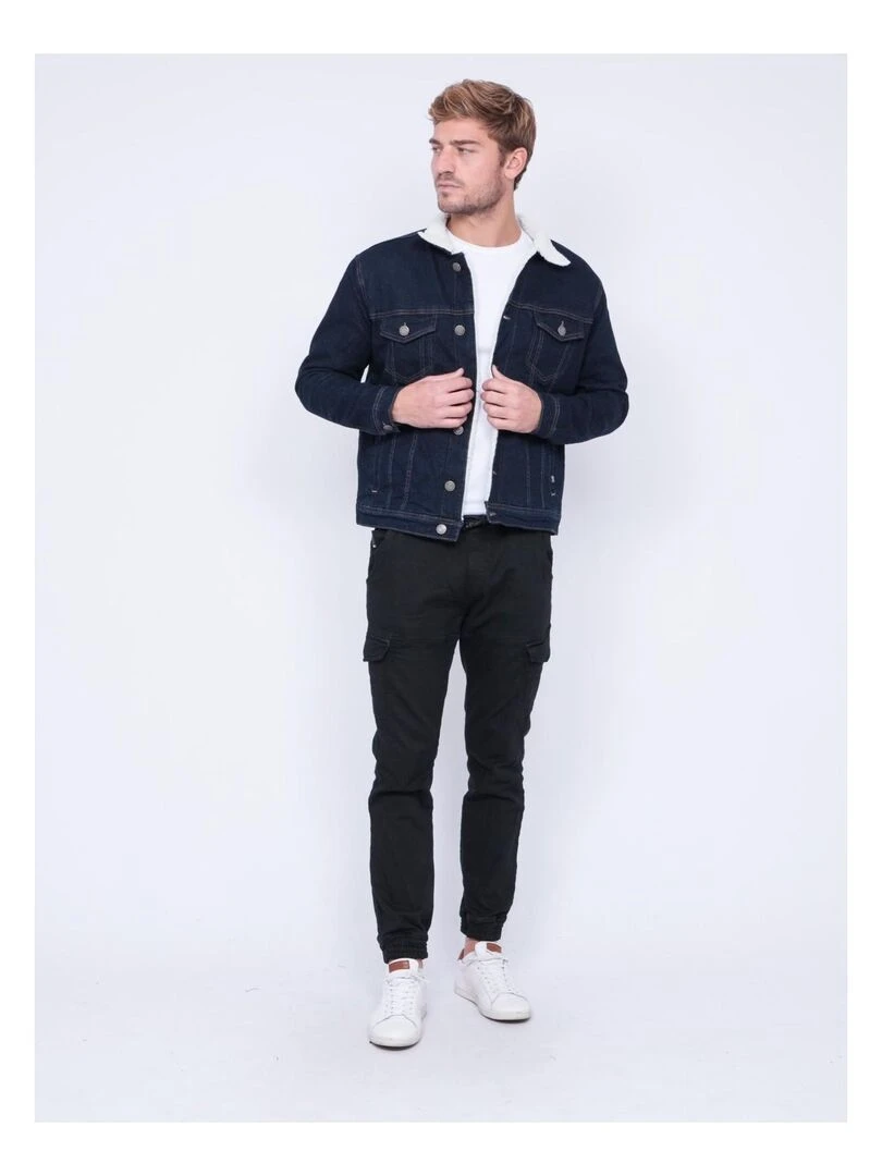 Blouson en jean fourré ZUCKERO   Bleu