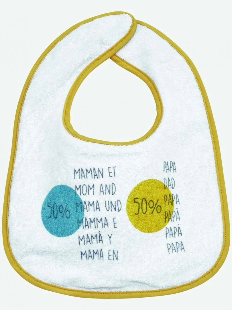 Lot de 2 bavoirs bébé Kinousses   Jaune