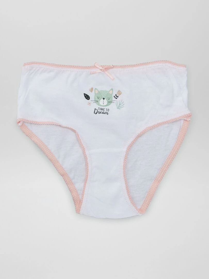 Lot de culottes en coton 3 pièces Rose