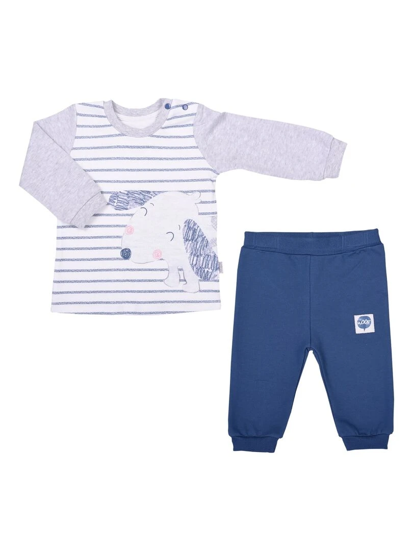Pyjama bébé 2 pièces CHIEN Bleu