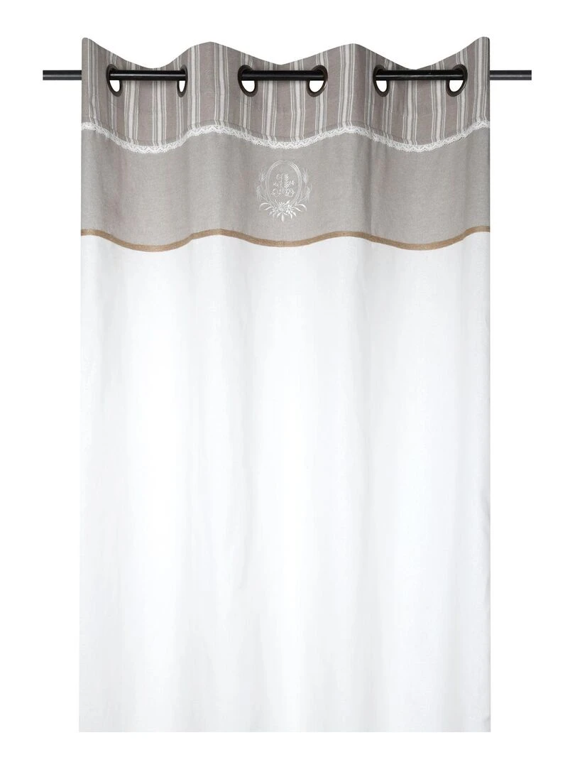 Rideau tamisant esprit campagne chic Beige