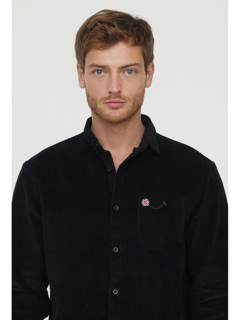 Lee Cooper   Chemise manches longues coton comfort DALUR   Noir