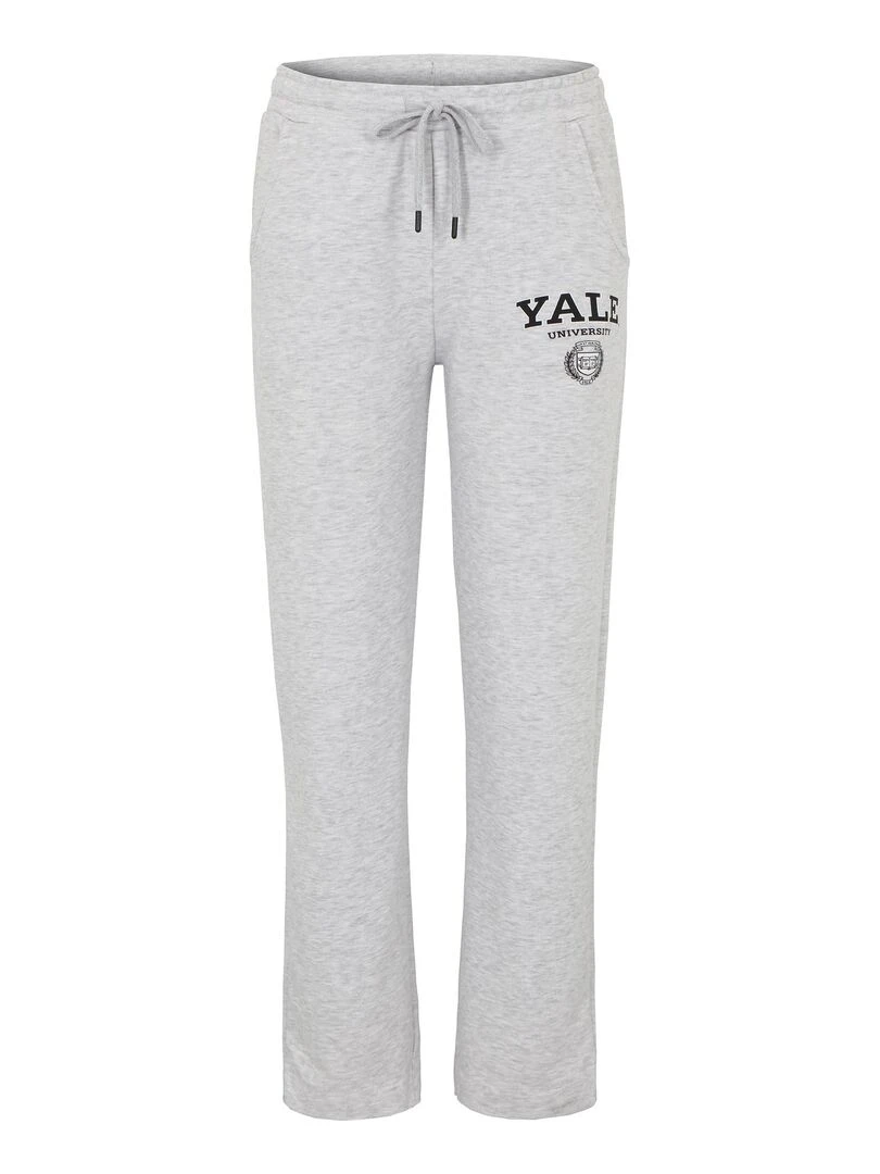 Pantalon de jogging logo YALE   Polycoton   Gris chiné   XL   Gris