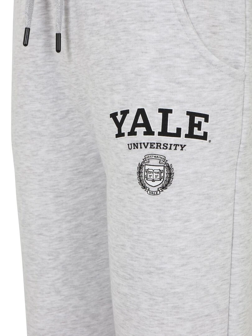 Pantalon de jogging logo YALE   Polycoton   Gris chiné   XL   Gris
