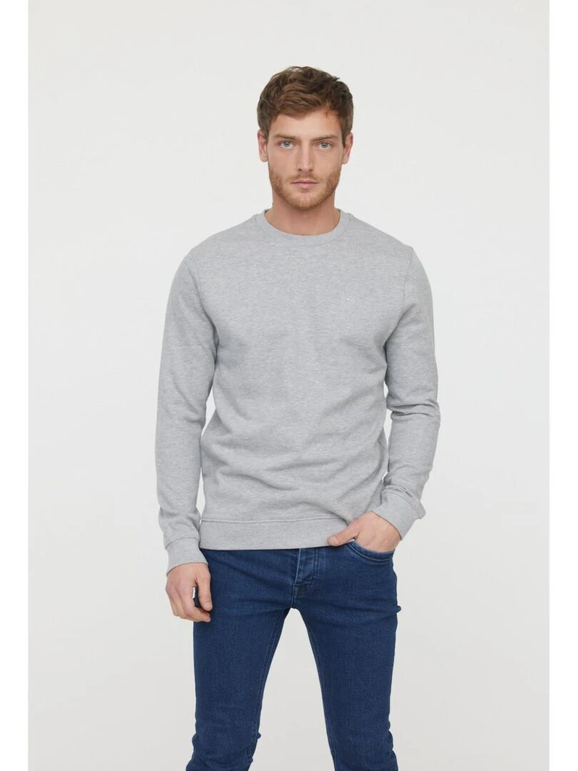Lee Cooper Sweatshirt manches longues coton regular EDIE Gris chiné