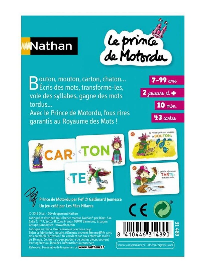 Jeu de cartes Le prince de motordu N/A