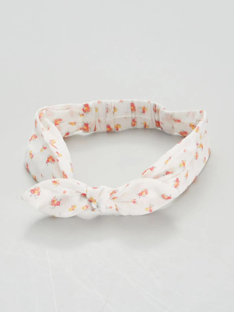 Bandeau avec nœud Blanc