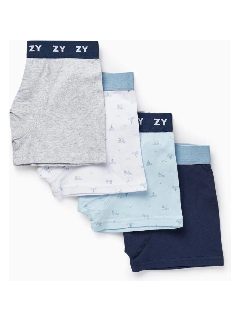 Pack 4 Boxers pour Garçon 'Sailing Boats' ESSENTIALS LINE Multicolore