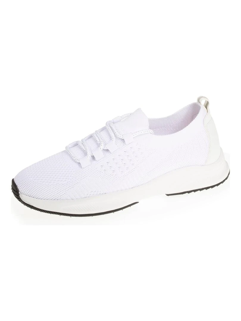 Baskets Confort Femme slip on à lacets Blanc Blanc