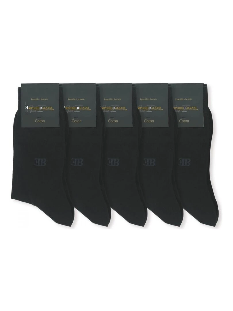 Chaussettes en coton LOT DE 5 PAIRES Noir