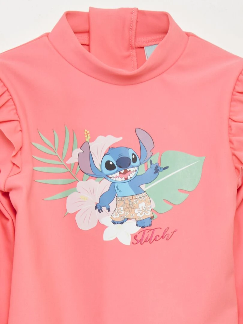 T shirt de bain 'Stitch' Rose